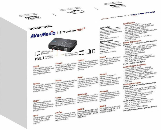Карта видеозахвата AVerMedia StreamLine MINI+ GC311, внешний