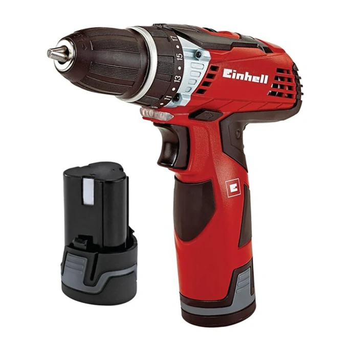 Аккумуляторная дрель Einhell TE-CD 12 Li, 12 В, 2ск, 30Нм, 2x2.0 Ач, вставной акк, кейс E-box 4513619