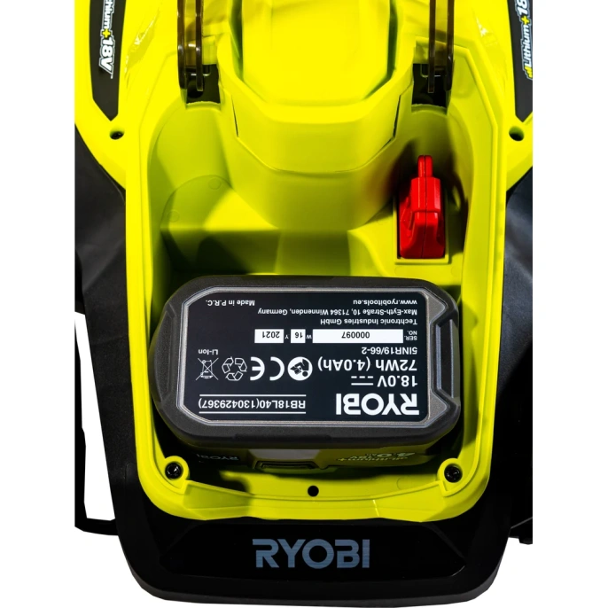 Газонокосилка Ryobi ONE+ 33cm; 1x аккумулятор 4.0Aч RLM18X33B40 5133004306