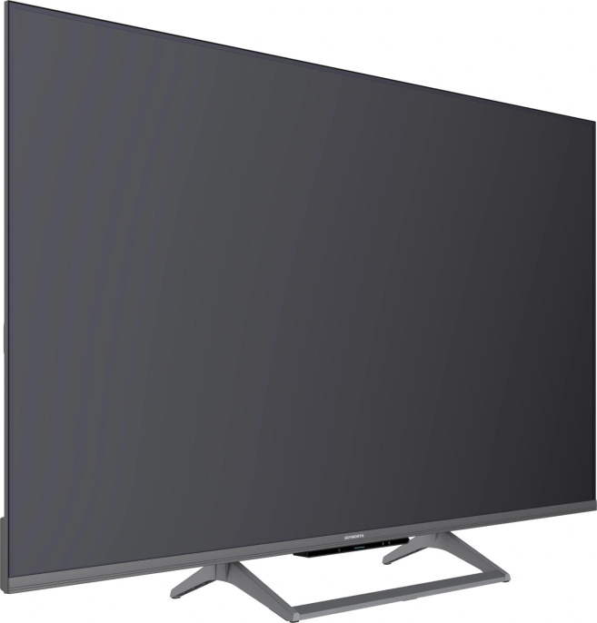 Телевизор ЖК Skyworth 43", Ultra HD, QLED, 300Nit, Google TV, DVB-T2/C/S2, 2.0 ch Sound 10W*2 Dolby Atmos, 120Hz, 3 HDMI, 2 USB, Digital Audio Output, LAN, Composite output, CI, Выход для наушников, Central stand, 2025 (43Q67H)