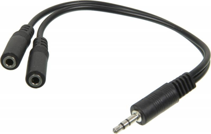Адаптер аудио NingBo 2xJack 3.5 f - Jack 3.5 m , 0.2м [jaac170]