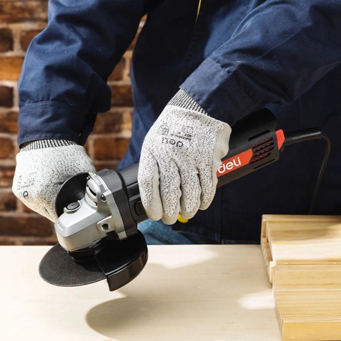 Углошлифовальная машина Deli DE-JM125-2E 790Вт 12000об/мин рез.шпин.:M14 d 115/125мм
