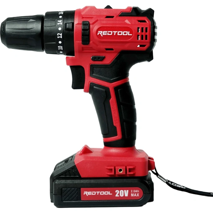 Ударная дрель с литий-ионным аккумулятором REDTOOL CS-1100SET 20В, 2000мАч, 50Нм, 2 скорости RT 1100