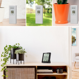 Метеостанция Bresser Temeo Hygro Quadro Prestige с тремя датчиками, серая 78586
