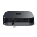 USB док станция с подставкой Satechi Mac Mini Stand & Hub для Mac Mini. Порты: 1x USB-C, 3 x USB, 3,5mm AUX, SD, microSD. Цвет: серый космос. (ST-ABHFM)