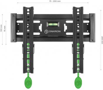 Кронштейн для телевизора ONKRON TM4, 17-43", настенный, наклон,  черный