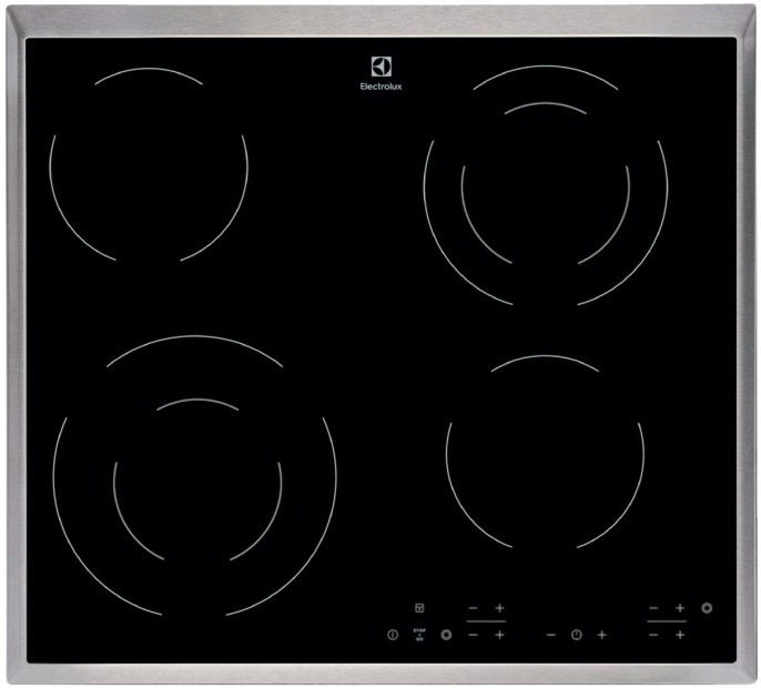 Электрическая варочная поверхность Electrolux EHF6342XOK, конфорок: 4 шт., стеклокерамика, независимая, черный