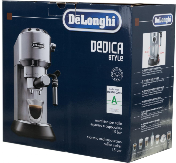 Кофеварка DeLonghi EC685.M, рожковая, серебристый / черный