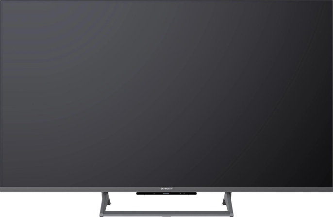 Телевизор ЖК Skyworth 43", Ultra HD, QLED, 300Nit, Google TV, DVB-T2/C/S2, 2.0 ch Sound 10W*2 Dolby Atmos, 120Hz, 3 HDMI, 2 USB, Digital Audio Output, LAN, Composite output, CI, Выход для наушников, Central stand, 2025 (43Q67H)