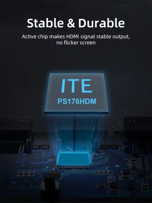 Кабель-адаптер CABLETIME CP10B (CT-C160-PU31-CMHDFn1-S0.2) 0.2 м, USB Type-C - HDMI, 4K/60 Гц, коаксиальный, нейлоновый