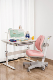 Кресло детское Cactus CS-CHR-3604PK розовый крестов. пластик серый