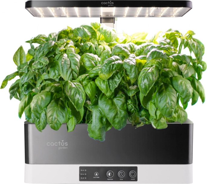 Гидропонная установка Cactus Garden 3л 24 черный (CS-LEDPOT-06)