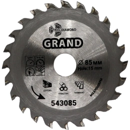 Диск пильный TRIO-DIAMOND 85x15x24T Grand Универсал 543085