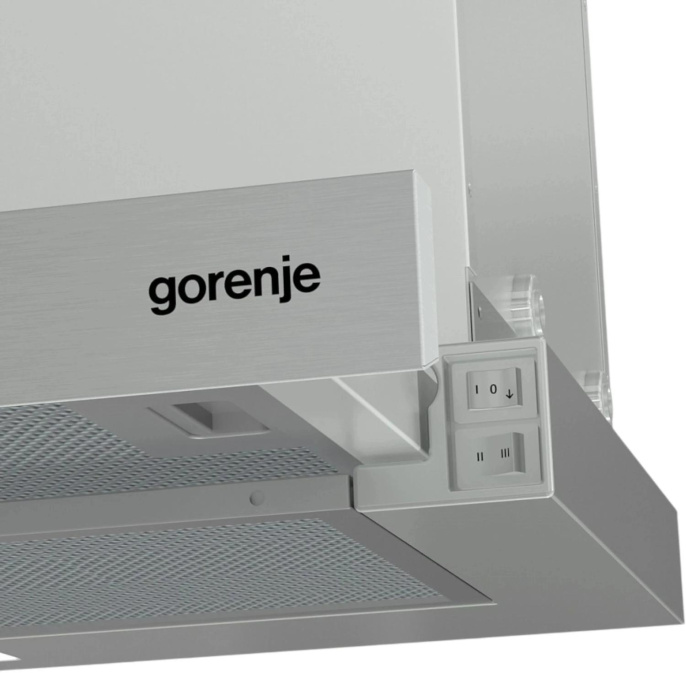 Встраиваемая вытяжка Gorenje TH60E5X, управление кнопочное, нержавеющая сталь