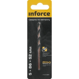 Сверло по металлу HSS-G (5х86х52 мм) Inforce 11-01-684
