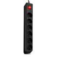 Сетевой фильтр SVEN Optima 1,8 м SV-021016 6 розеток с защитными шторками черный, цветная коробка