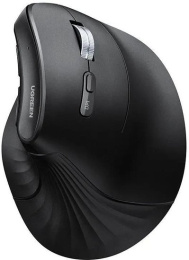 Беспроводная компьютерная мышь вертикальная UGREEN MU008S 85081 Multi-mode Wireless Vertical Mouse 2.4 GHz&BT. Цвет: черный (85081_)