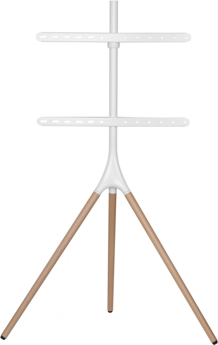 Подставка для телевизора Cactus CS-ST1246WTBCH, 45-65", напольный, белый  / береза