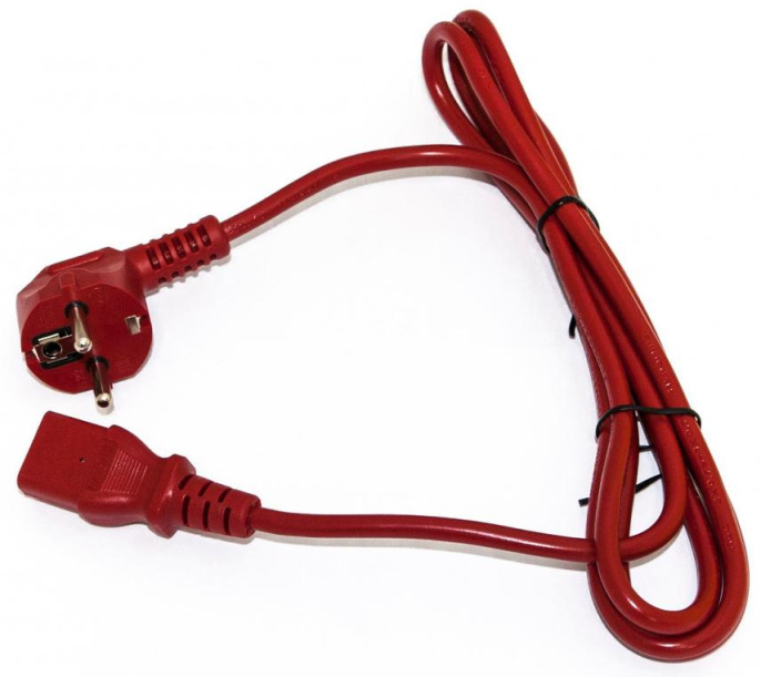 Кабель питания для компьютера Hyperline PWC-IEC13-SHM-1.8-RD Schuko - IEC 320 C13 1.8 метра