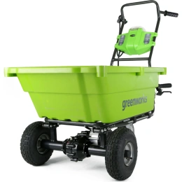 Садовая тележка самоходная GreenWorks 40V, 106 л, с 1хАКБ 4 Ач c USB и ЗУ 7400007USB4