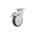 Колесо с поворотной платформой и тормозом 125 мм EMES EC01MBT125X32F