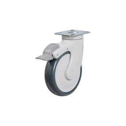 Колесо с поворотной платформой и тормозом 125 мм EMES EC01MBT125X32F