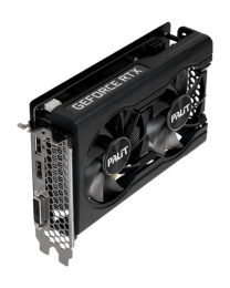 Видеокарта Palit RTX 3050 Dual 8GB GDDR6 NE63050018P1-1070D NVIDIA GeForce RTX 3050, PCI Express 4.0, 8GB GDDR6, 128bit, 1777 MHz, 2560sp, 1хHDMI, 1хDisplayPort, 1хDVI, 115W, 6-pin X1, 2 Slot