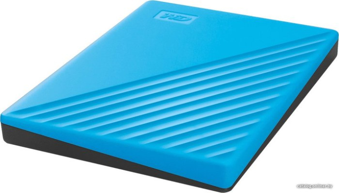 Внешний накопитель WD My Passport 2TB WDBYVG0020BBL HDD, USB 3.2 Gen1 (5 Гбит/с), 2.5", пластик, USB 3.0, цвет голубой