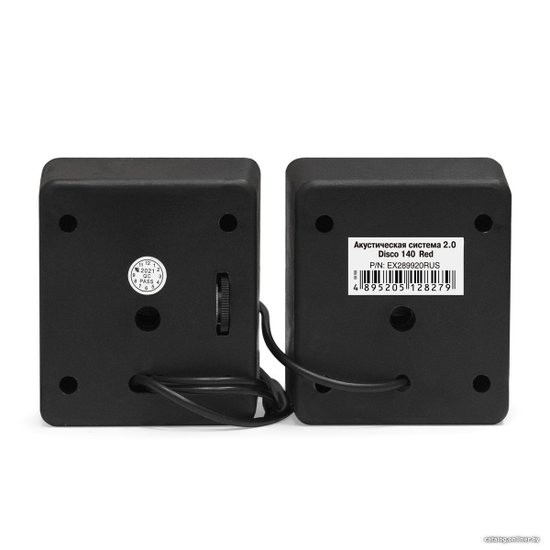 Акустическая система 2.0 ExeGate Disco 140 Red (питание USB, 2х3Вт (6Вт RMS), 100-20000Гц, красный, Color Box) EX289920RUS