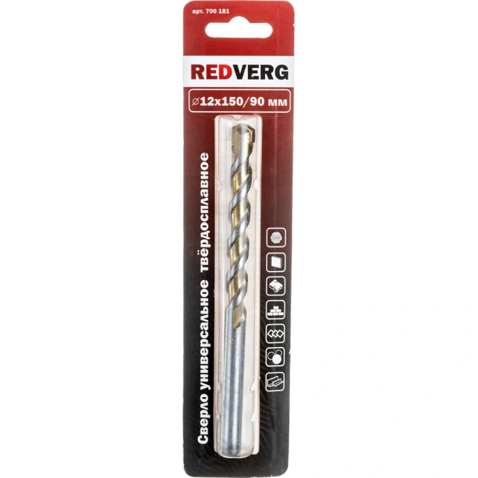 Сверло универсальное (12х150 мм) REDVERG 6621357