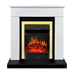 Каминокомплект Royal Flame Bergen std sft белый/черный разборный портал и очаг majestic fx brass 64952722