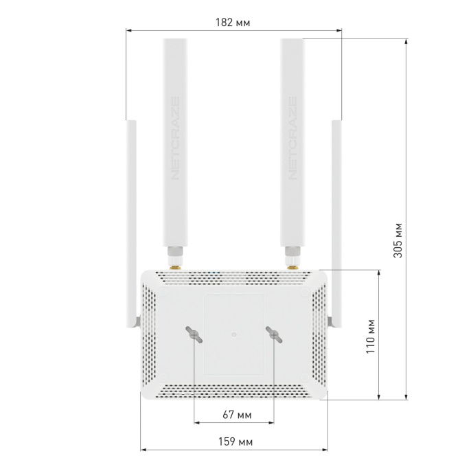 Маршрутизатор/ Netcraze Explorer 4G Интернет-центр с модемом 4G, Mesh Wi-Fi 5 AC1200 и 4-портовым Smart-коммутатором Netcraze Explorer 4G NC-4910