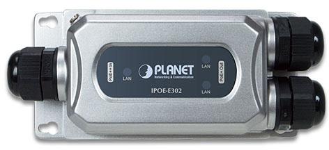 индустриальный PoE экстендер/ PLANET IPOE-E302 IP67-rated Industrial 1-Port 802.3bt PoE++ to 2-Port 802.3at PoE+ Extender -40~75 degrees C, IK10 impact protection , 3 x waterproof cable glands included