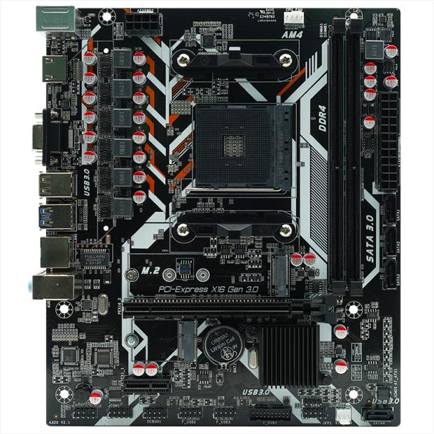 Материнская плата Afox A320D4-MA5-V2 AM4 mATX 2xDDR4 PCIEx16 PCIEx1 M.2 HDMI VGA