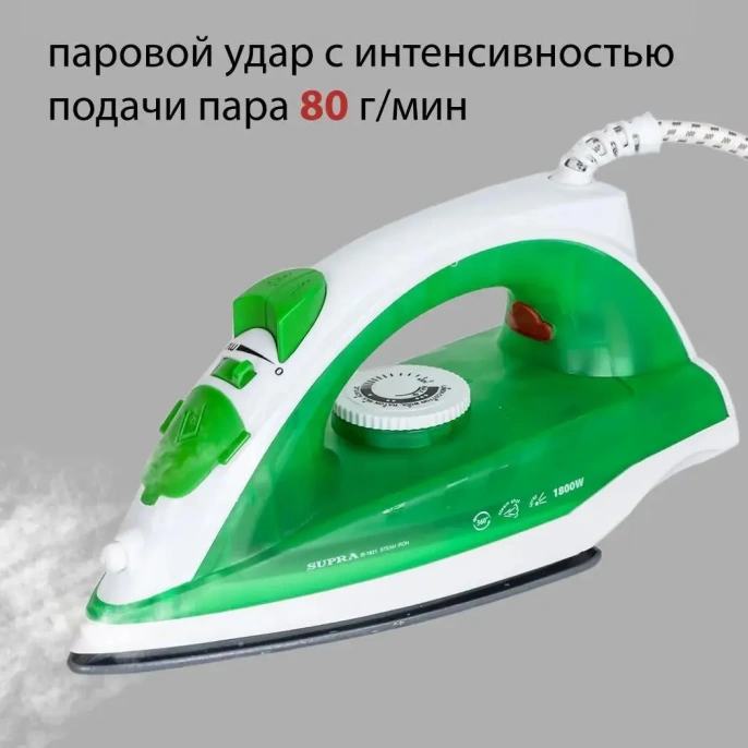 Утюг Supra IS-1821 1800Вт белый/зеленый