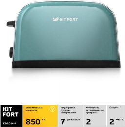 Тостер KITFORT КТ-2014-4, голубой