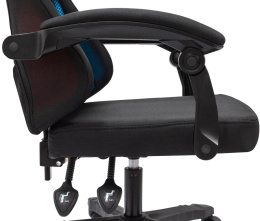 Кресло игровое KNIGHT Wolf RGB, ткань, до 120кг, шарнирные подлокотники,  черный