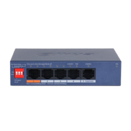 Коммутатор Dahua DH-CS4005-4ET1GT-60 (L2) 4x100Мбит/с 1x1Гбит/с 4PoE 60W управляемый