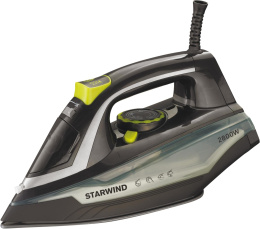 Утюг StarWind SIR2845,  с паровым ударом,  2800Вт,  с автоотключением,  черный и серебристый