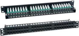 Cabeus PLHD-48-Cat.5e-Dual IDC-1U Патч-панель высокой плотности 19", 1U, 48 портов RJ-45, категория 5e, Dual IDC