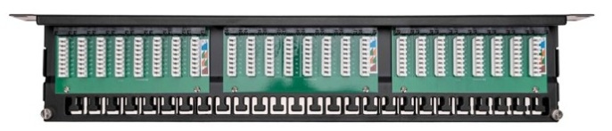 Rexant 02-0033 Панель коммутационная высокой плотности с кабельными органайзерами 19", 1U, 48 портов, UTP, RJ-45, CAT 5e REXANT PRO