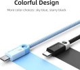 Кабель USB-C CABLETIME CUP0H (CT-CM100-PBL1) синий 1 м для смартфонов, планшетов
