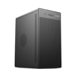 CBR Корпус mATX Minitower V285, без БП, 1*USB 3.0 Type-C, 1*USB 3.0, 1*USB 2.0, HD Audio+Mic, кабель питания 1.2м, Black [PCC-MATX-V285-WPSU]
