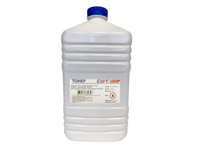 Тонер CET CE38-K/CE38-D, для KONICA MINOLTA Bizhub C227/287, черный, 579грамм, бутылка, девелопер