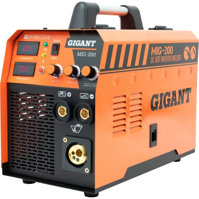 Сварочный полуавтомат - инвертор (200 A; EURO; ПВ 60%) Gigant MIG-200