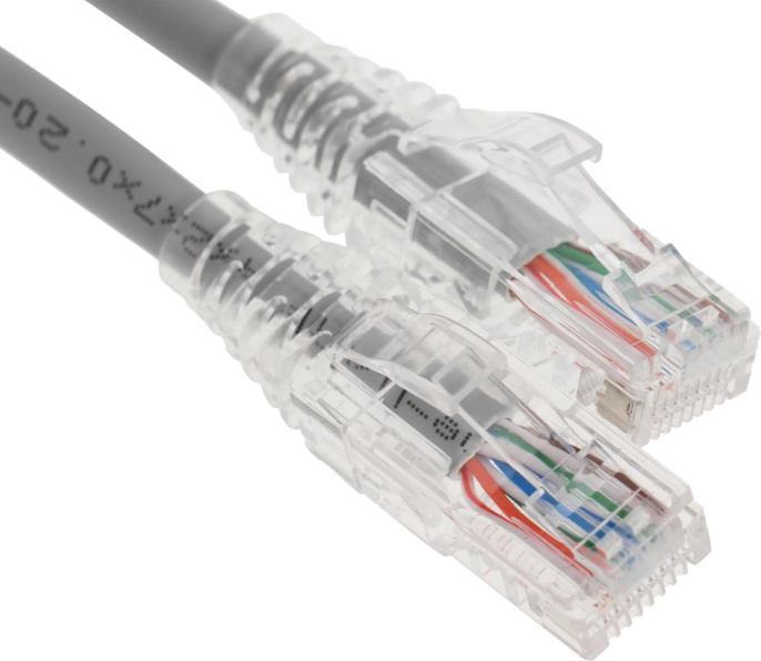 Патч-корд WRLINE вилка RJ-45,  вилка RJ-45,  кат.5E,  LSZH,  0.3м,  серый [wr-pc-rj45-utp-5e-0.3-gy]