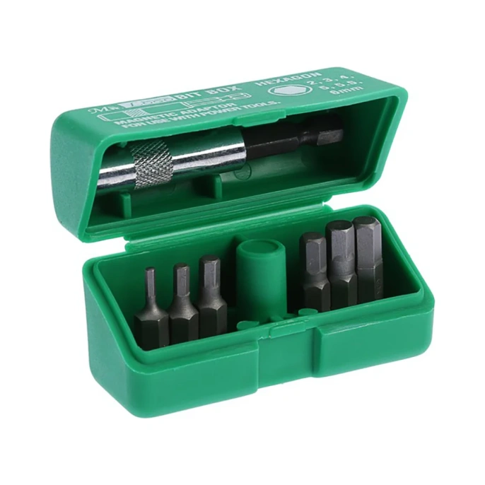 Набор насадок-бит 7 предметов (green) Mr. Logo SD-801B-AH