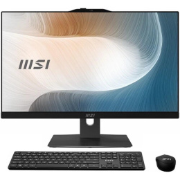 Моноблок MSI Modern AM242P 1M AiO 23,8" FHD (1920x1080)IPS AG Non-touch,Core i3-100U (1.2GHz),8Gb DDR5(1*8GB),512GB SSD M.2, Intel UHD, WiFi, BT, camera, WirelessKB&mouse Eng/Rus, No OS,1y,Black