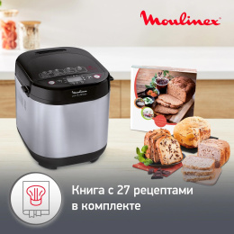 Хлебопечь Moulinex Pain & Delices OW240E30 650Вт серебристый/черный 7211002289