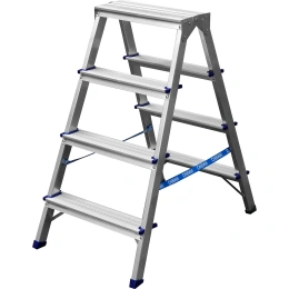 Двухсторонняя алюминиевая лестница-стремянка СИБИН 4 ступени 38825-04